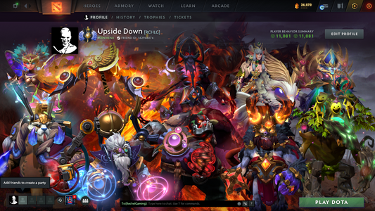 Divine I | Behavior Score: 11081 | Expensive Cache Sets | Pudge Arcana | AM Persona | 44 Immortals | Full Access | Ask for Pics | Loaded Inventory | Mainpool | Trophy Level 62