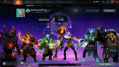 Archon I | Behavior Score: 9236 | Nature's Prophet and Templar Assassin Immortal | 4000+ Hours | 1800 Games | Mainpool Account |