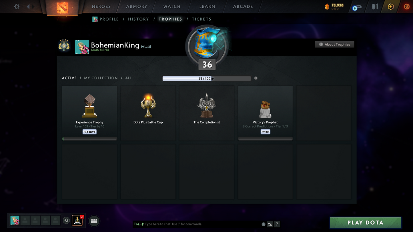 Archon IV | Behavior Score: 12000 | Antimage Persona | Many Immortals | Mainpool | Quick Que | Trophy Level: 36 | Full Access | Perfect for Smurf