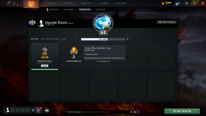 Divine I | Behavior Score: 11081 | Expensive Cache Sets | Pudge Arcana | AM Persona | 44 Immortals | Full Access | Ask for Pics | Loaded Inventory | Mainpool | Trophy Level 62