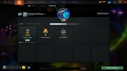 Ancient IV | Behavior Score: 8400 | Antimage Bashers | Mars Mythical | Sets Inside | Trophy Level: 23 | Quick Que | Full Access