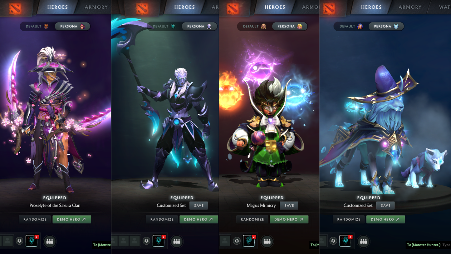 Legend I | MMR: 3119 | Behavior Score: 11497 | x316 MMR DD TOKENS | 3 Arcanas: Monkey King, Juggernaut, Terrorblade | 4 Latest Personas: PA, AM, Invoker, CM | Latest Cache Sets | Mainpool | Trophy Level: 205 | Full Access