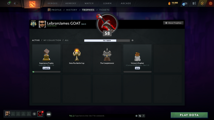 Archon IV | Behavior Score: 6354 | Ogre Magi Arcana | Antimage Persona | Immortals Inside | Mainpool | Trophy Level 58 | 1-2min Que Time | Full Access