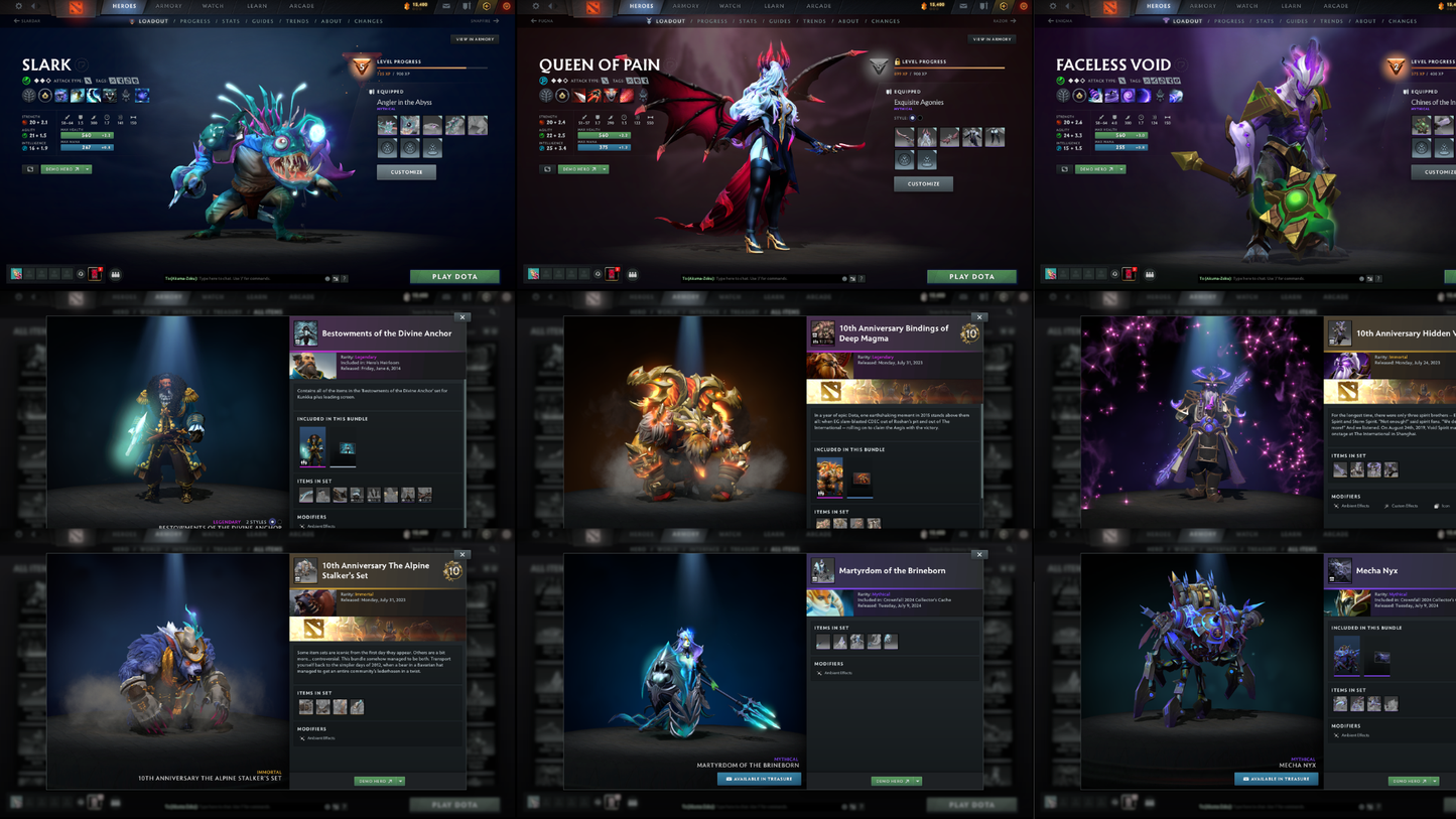 Crusader IV | MMR: 2070 - Behavior: 8194 | x93 MMR DD TOKENS | Juggernaut Arcana | 5 Personas: Pudge, AM, PA, Mirana & CM | Stacked with Rare Cache Sets & Items | 1 Month Free Dota Plus | Mainpool Fast Queue