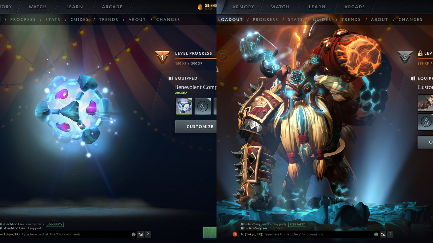 Crusader V | Behavior: 12000 | BATTLEPASS: TI7, TI9 & TI10 | 8 Arcanas - Wraith King, Windranger, QOP, IO, Earthshaker, MK, Techies & Pudge | Axe, Tiny & Kunkka Shark Prestige | 6 Exclusive Personas | 3 Terrains | Tons of Cache Sets | 7500+ Matches
