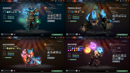 BATTLEPASS: TI7, TI11, AGHANIM, NEMESTICE - SPECIAL COLLECTOR'S ACCOUNT - 9 ARCANAS: SPEC, DROW, VOID, RAZOR, IO, PA, LC, PUDGE & SF + DK PERSONA, DARK ARTISTRY KID, KUNKKA & HOODWINK PRESTIGE | TONS OF CACHE SETS | 6 PERSONAS | TERRAINS