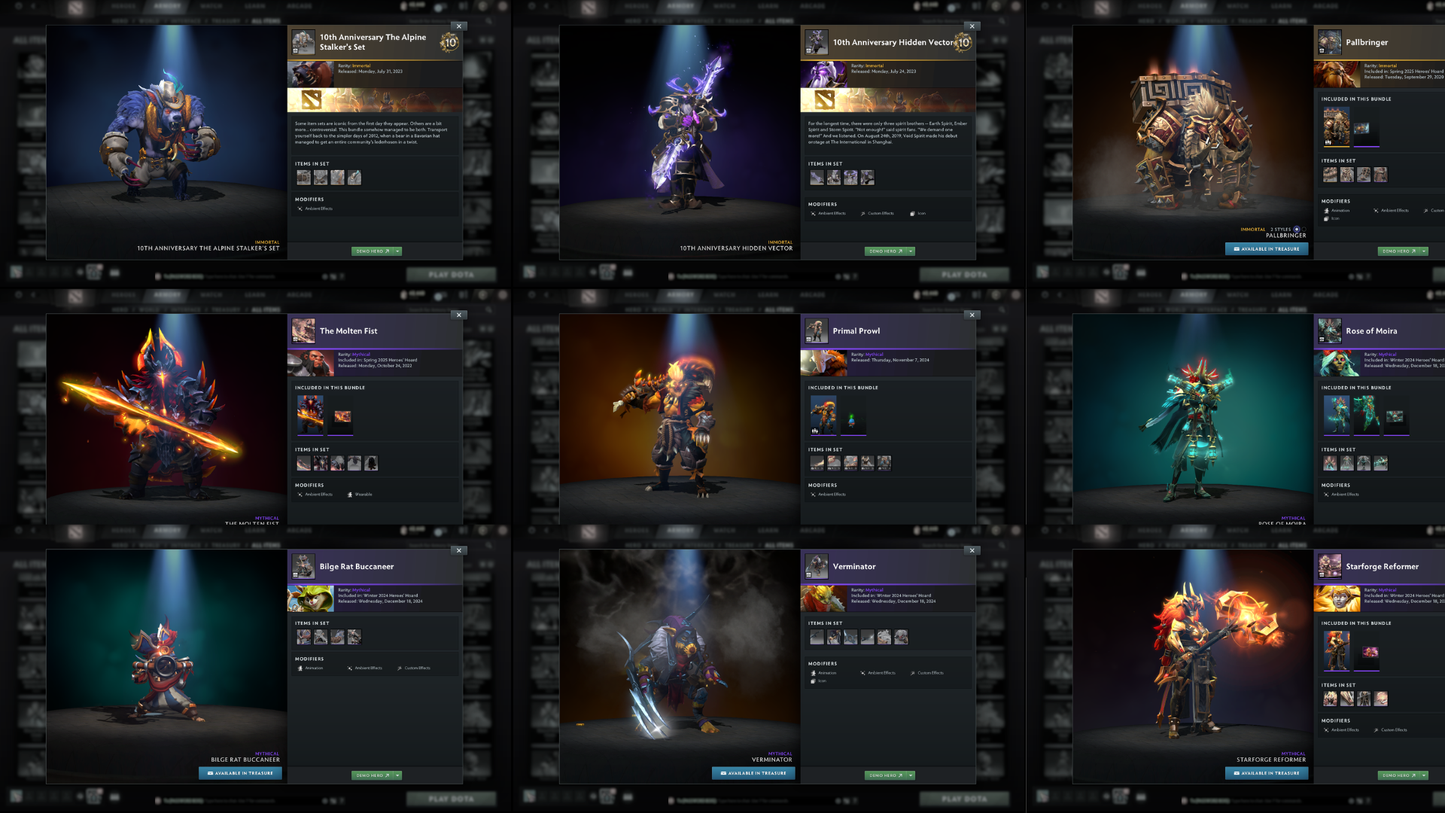 Divine I | MMR: 4740 | Battlepass: TI11 | 6 Arcanas: Razor, Zeus, Lina, Rubick, Pudge & Legion | 5 Personas: PA, CM, Invoker, AM & Mirana | Primal Prestige | Tons of Cache Sets & Items | Fully Stacked Account from 2016 | Complete Access