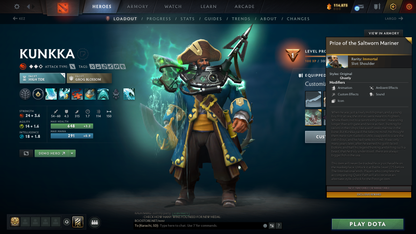 Crusader II | MMR: 1706 - Behavior: 10140 | Battlepass: TI7 | Arcanas - IO, Zeus, Rubick & CM | Kunkka Shark Immortal | 3 Personas | Many Cache Sets | 8000+ Hours | Complete Access