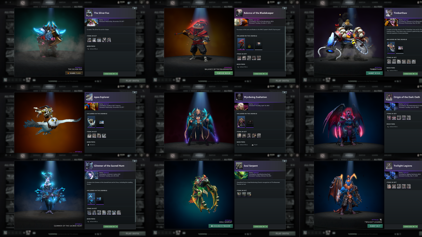 Legend II | MMR: 3259 | Battlepass: TI11 | Faceless Void, Razor & Shadow Fiend Arcana | 4 Personas: PA, CM, AM & Mirana | Primal Prestige | Tons of Cache Sets & Items | Fully Stacked Account | 3300+ Hours Played | Complete Access