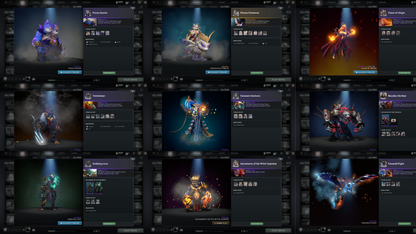 Immortal | MMR: 6379 - Behavior: 12000 | Battlepass: TI8, TI9 | Earthshaker Arcana | Lion's Green Immortal | Axe & Tiny Prestige | All 5 Personas: PA, Invoker, AM, CM, Pudge | 2 Exclusive Terrains | Tons of Collector's Cache and Items