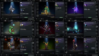 Archon I | MMR: 2322 - Behavior: 9550 | Battlepass: TI7, TI8, TI9 | Arcanas: Earthshaker, IO, Shadow Fiend | TI8 Green Immortals including Rare Lion's Hand | 3 Exclusive Terrains | Tons of Collector's Cache and Items