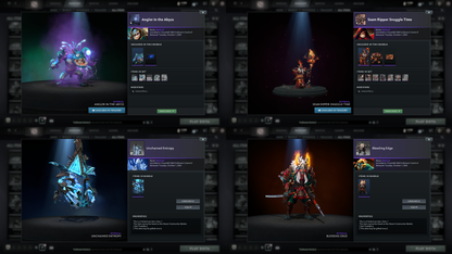 Legend I | MMR: 3119 | Behavior Score: 11497 | x316 MMR DD TOKENS | 3 Arcanas: Monkey King, Juggernaut, Terrorblade | 4 Latest Personas: PA, AM, Invoker, CM | Latest Cache Sets | Mainpool | Trophy Level: 205 | Full Access