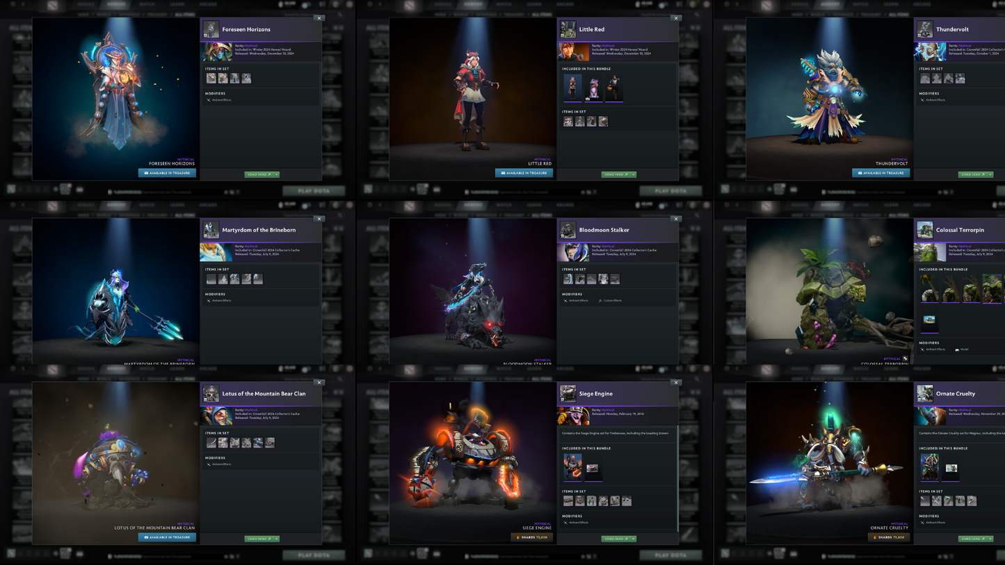 Divine I | MMR: 4740 | Battlepass: TI11 | 6 Arcanas: Razor, Zeus, Lina, Rubick, Pudge & Legion | 5 Personas: PA, CM, Invoker, AM & Mirana | Primal Prestige | Tons of Cache Sets & Items | Fully Stacked Account from 2016 | Complete Access
