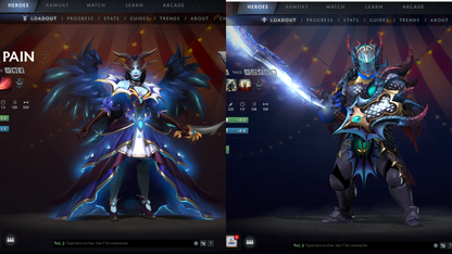 BATTLEPASS: TI7, TI11, AGHANIM, NEMESTICE - SPECIAL COLLECTOR'S ACCOUNT - 9 ARCANAS: SPEC, DROW, VOID, RAZOR, IO, PA, LC, PUDGE & SF + DK PERSONA, DARK ARTISTRY KID, KUNKKA & HOODWINK PRESTIGE | TONS OF CACHE SETS | 6 PERSONAS | TERRAINS