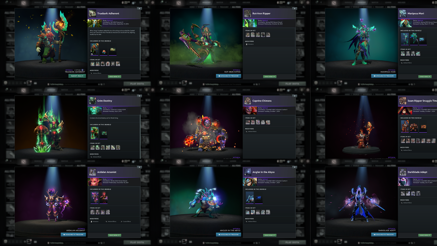 Battlepass: TI11 | Arcanas: Faceless Void (LVL 2), Razor, Shadow Fiend, Phantom Assassin, Zeus, Juggernaut | ALL 6 Personas | Fully Stacked with Expensive Cache Sets