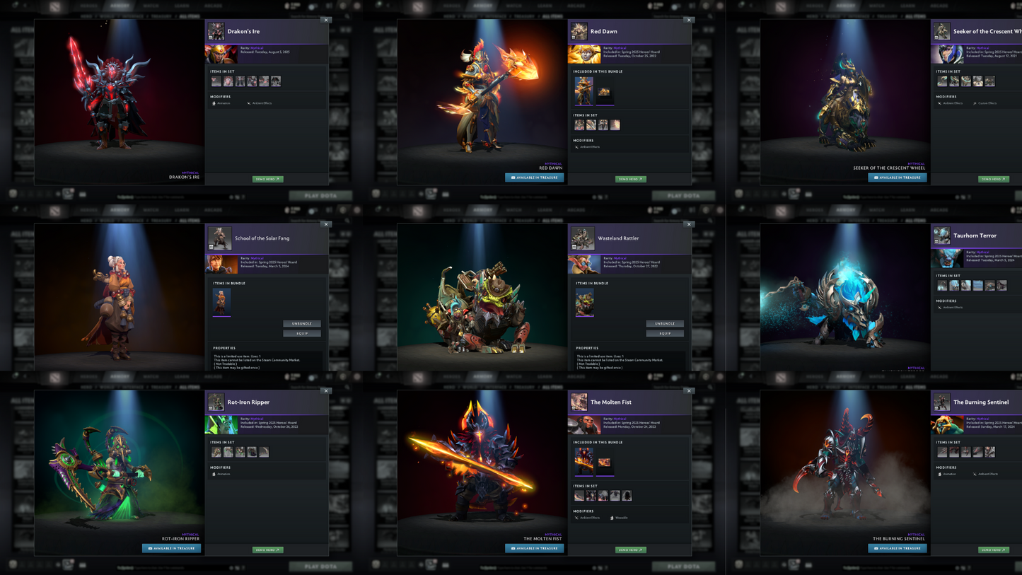 Guardian IV | MMR: 1260 - Behavior: 11087 | Battlepass: TI10, TI11 | Arcanas: Windranger, Faceless Void (Style 2), Razor | 9 Arcanas in total | 6 Personas | Level 30 Grandmaster Tier Heroes | Tons of Cache Sets & Items | Complete Access