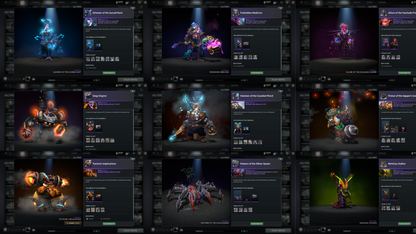 Immortal | MMR: 6379 - Behavior: 12000 | Battlepass: TI8, TI9 | Earthshaker Arcana | Lion's Green Immortal | Axe & Tiny Prestige | All 5 Personas: PA, Invoker, AM, CM, Pudge | 2 Exclusive Terrains | Tons of Collector's Cache and Items