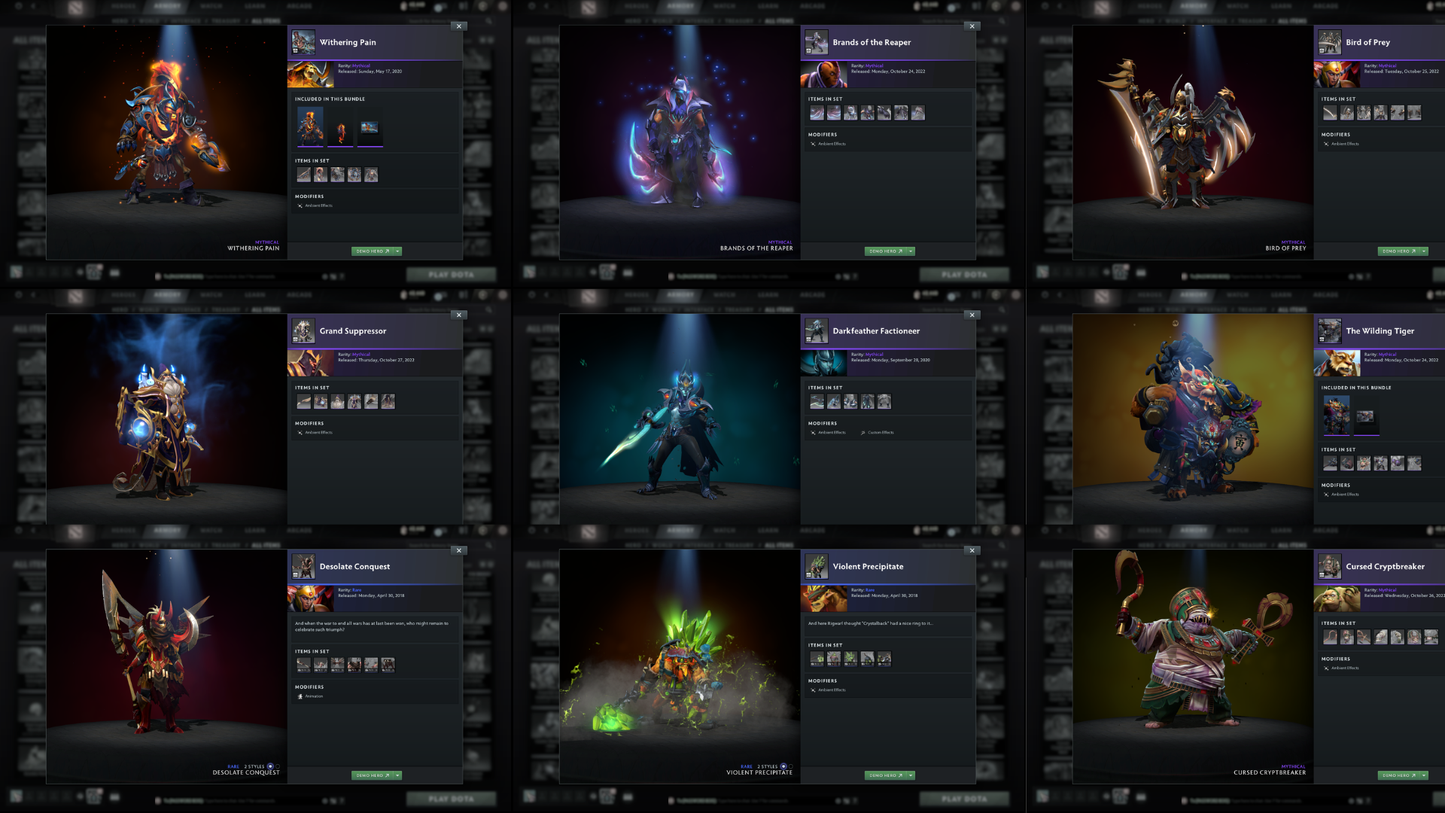 Divine I | MMR: 4740 | Battlepass: TI11 | 6 Arcanas: Razor, Zeus, Lina, Rubick, Pudge & Legion | 5 Personas: PA, CM, Invoker, AM & Mirana | Primal Prestige | Tons of Cache Sets & Items | Fully Stacked Account from 2016 | Complete Access
