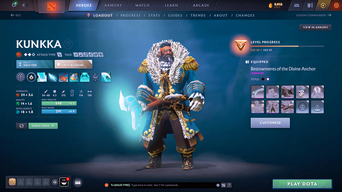 Legend I | MMR: 3452 - Behavior Score: 8446 | Many Immortals & Items Inside | Full Access