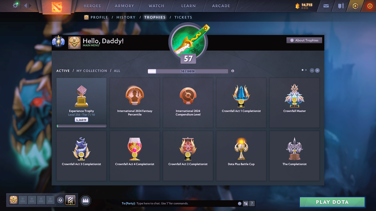 Divine I | MMR 4647 | Behavior 9551 | Hours Played 2272 | Mainpool | Juggernaut Arcana | Fully Stacked with Immortals and Sets!!