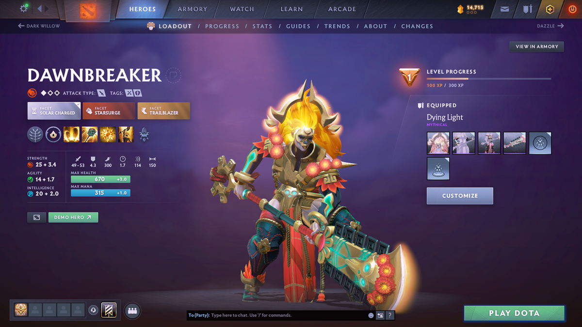 Divine I | MMR 4647 | Behavior 9551 | Hours Played 2272 | Mainpool | Juggernaut Arcana | Fully Stacked with Immortals and Sets!!