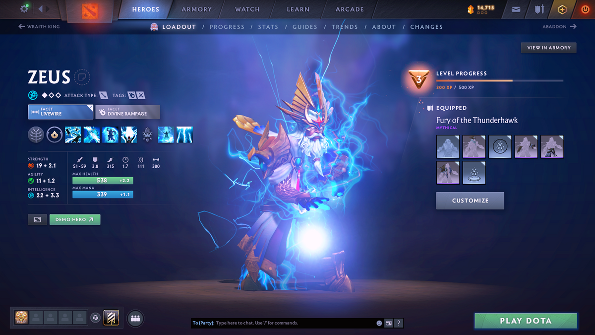 Divine I | MMR 4647 | Behavior 9551 | Hours Played 2272 | Mainpool | Juggernaut Arcana | Fully Stacked with Immortals and Sets!!