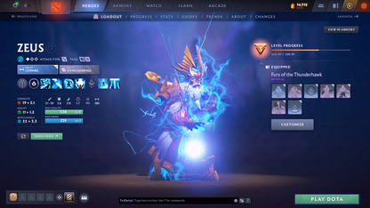 Divine I | MMR 4647 | Behavior 9551 | Hours Played 2272 | Mainpool | Juggernaut Arcana | Fully Stacked with Immortals and Sets!!