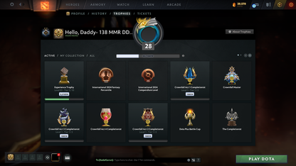 Guardian II | MMR 917 | Behavior 9014 | x138 MMR DD TOKENS | Rubick Arcana | Fully Stacked with Immortals & Exclusive Sets!!!