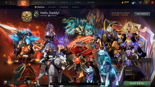 Herald III | MMR: 199 - Behavior Score: 6530 | 1729 Hours Played | Juggernaut Arcana | Crystal Maiden & Mirana Persona | Complete 10th Anniversary Sets | Many Immortals Inside | Mainpool | Trophy Level: 238 | Full Access