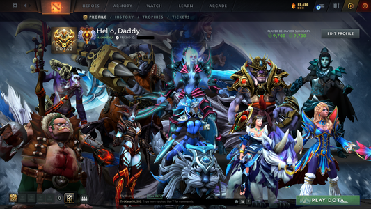 Immortal | MMR: 7034 - Behavior: 9700 | Many Sets inside | Full Access | Mainpool | Trophy Level: 91