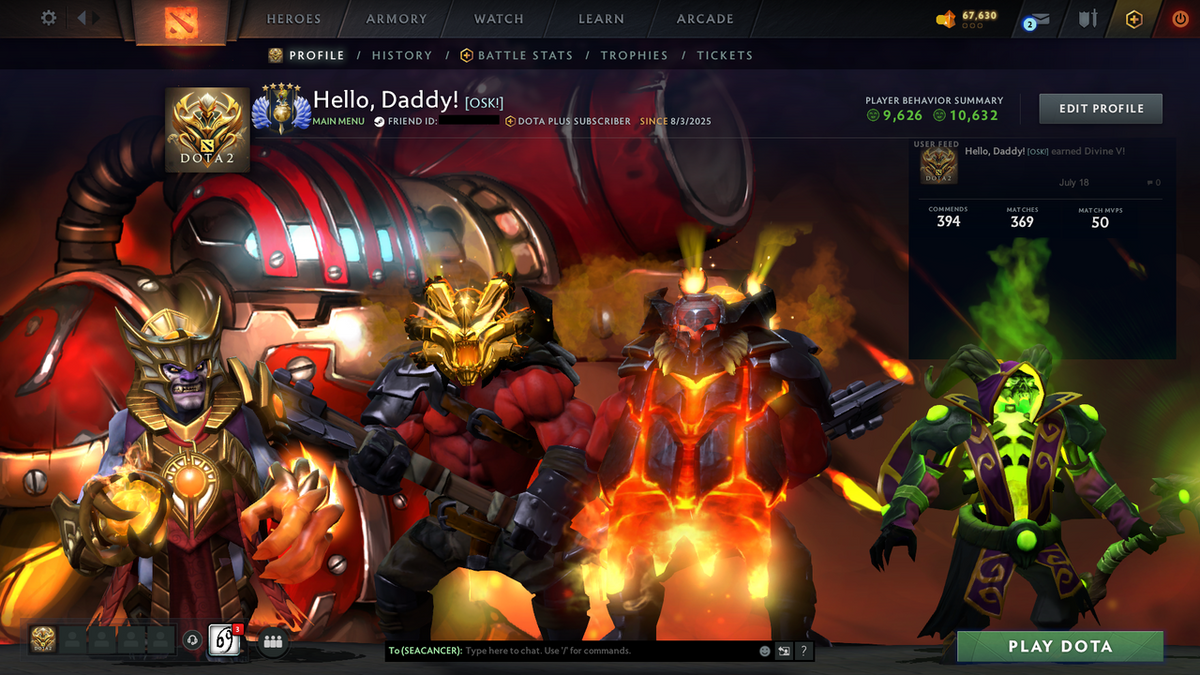 Divine V | MMR 5249 | Behavior 10632 | Some Immortals Inside | Fast Queue | Full Access