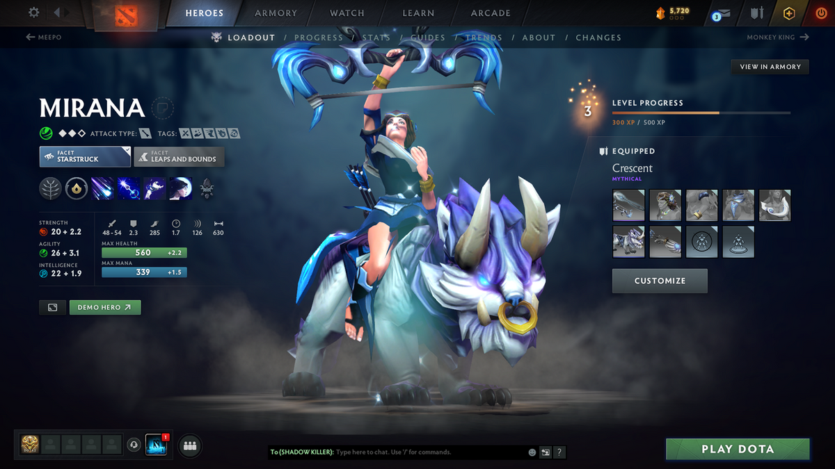 Guardian I | MMR: 884 - Behavior: 9340 | Pudge Arcana | Some Complete Sets | Fast Queue | Full Access