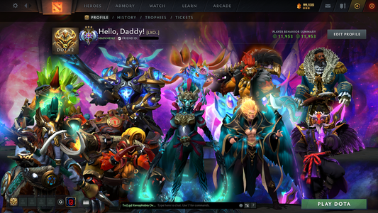 Ancient III | MMR 4100 | Behavior 11953 | Phantom Assassin Arcana | Fully Stacked with Immortals and Exclusive Sets | Full Access | Trophy Level: 161