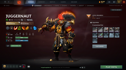 Ancient III | MMR 4100 | Behavior 11953 | Phantom Assassin Arcana | Fully Stacked with Immortals and Exclusive Sets | Full Access | Trophy Level: 161