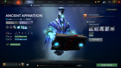 Crusader V | MMR: 2038 - Behavior Score: 12000 | 2 Arcanas: Lina & Rubick | Rare Cache Sets | Many Immortals Inside | Mainpool | Trophy Level: 253 | Full Access