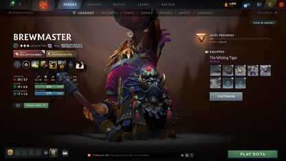 Crusader V | MMR: 2038 - Behavior Score: 12000 | 2 Arcanas: Lina & Rubick | Rare Cache Sets | Many Immortals Inside | Mainpool | Trophy Level: 253 | Full Access