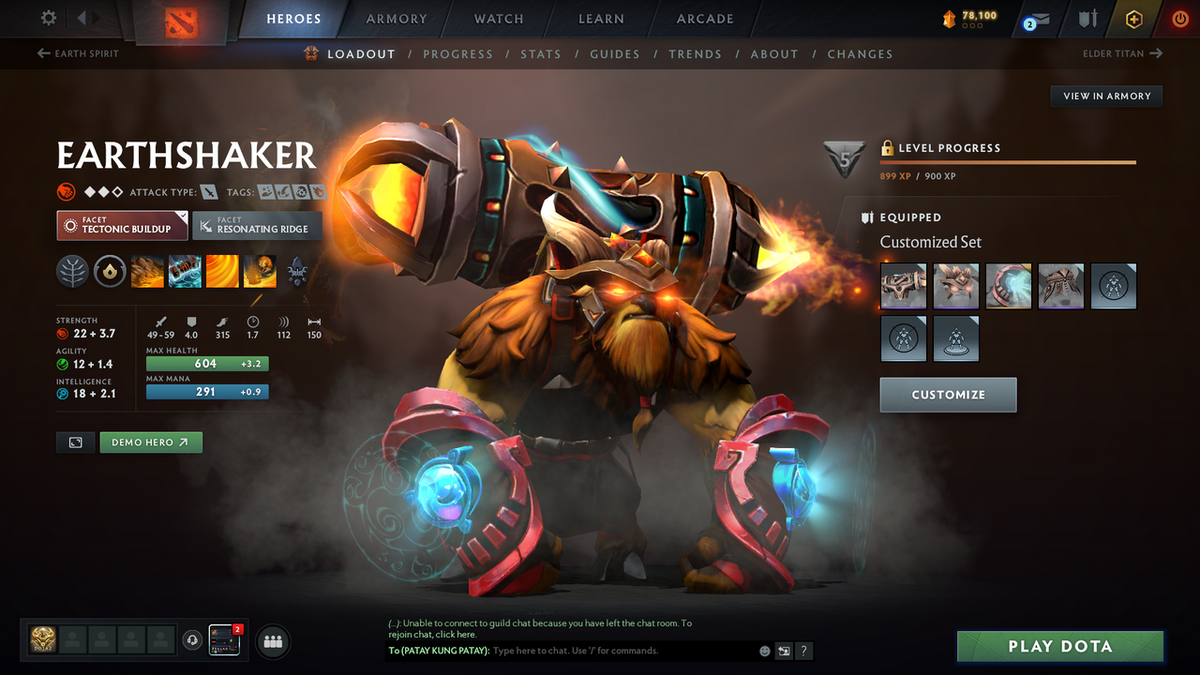 Crusader IV | MMR 2074 | Behavior 9949 | Fully Stacked with Immortals including Anti Mage's Bashers | Trophy Level: 136 | Quick Find Match | Many Items Inside | Full Access