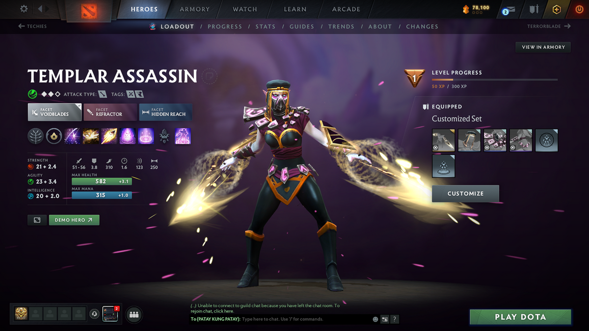 Crusader IV | MMR 2074 | Behavior 9949 | Fully Stacked with Immortals including Anti Mage's Bashers | Trophy Level: 136 | Quick Find Match | Many Items Inside | Full Access