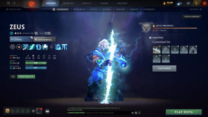 Crusader IV | MMR 2074 | Behavior 9949 | Fully Stacked with Immortals including Anti Mage's Bashers | Trophy Level: 136 | Quick Find Match | Many Items Inside | Full Access