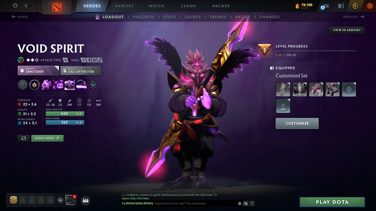 Crusader IV | MMR 2074 | Behavior 9949 | Fully Stacked with Immortals including Anti Mage's Bashers | Trophy Level: 136 | Quick Find Match | Many Items Inside | Full Access