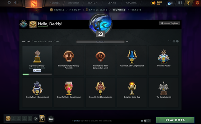 Crusader II | MMR 1700 | Behavior 10560 | Trophy Level: 60 | Quick Find Match | Some Items Inside | Full Access