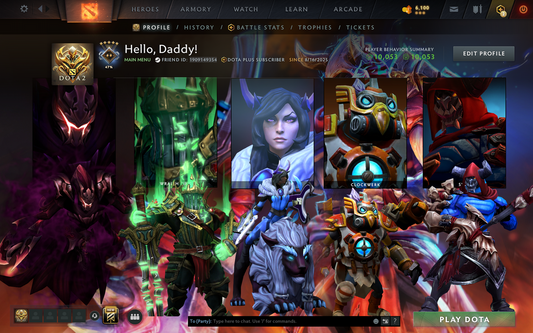 Guardian V | MMR 1459 | Behavior 10053 | Trophy Level: 58 | Quick Find Match | Some Items Inside | Full Access