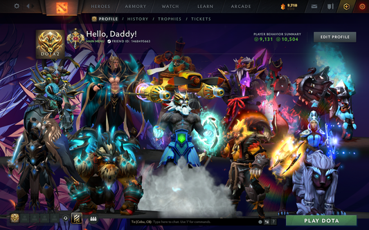 Legend II | MMR 3048 | Behavior 10504 | Zeus Arcana | Fully Stacked with Immortals and Exclusive Sets | Mainpool | Trophy Level: 136 | Full Access