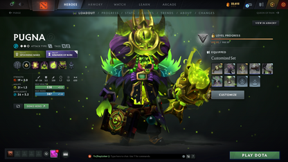 Immortal | MMR: 6726 - Behavior: 12000 | 4 Arcanas: Juggernaut, Phantom Assassin, Ogre, Techies | Many Cache Sets Inside | Many Immortals | Full Access | Mainpool | Trophy Level: 90+