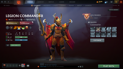 Archon IV | MMR: 2537 - Behavior: 9367 | 3 Arcanas: Juggernaut, Crystal Maiden, Rubick | Some Immortals | Full Access | Mainpool | Trophy Level 45