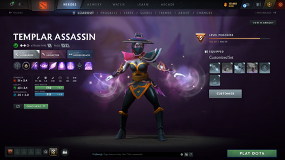 Archon III | MMR: 2537 - Behavior Score: 8786 | Shadow Fiend Arcana | Necro Immortals | Some Sets Inside | Mainpool Account | Trophy Level: 38