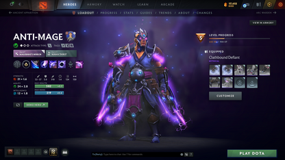 Archon III | MMR: 2537 - Behavior Score: 8786 | Shadow Fiend Arcana | Necro Immortals | Some Sets Inside | Mainpool Account | Trophy Level: 38