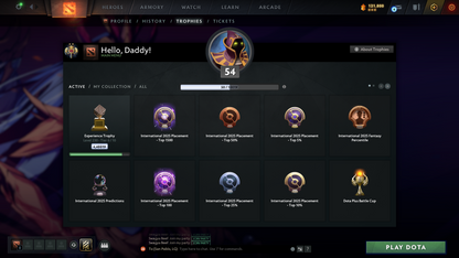 Legend II | MMR: 3310 - Behavior Score: 10842 | Antimage Persona: Proselyte of Sakura Clan | Many Immortals Inside | Mainpool | Trophy Level: 54