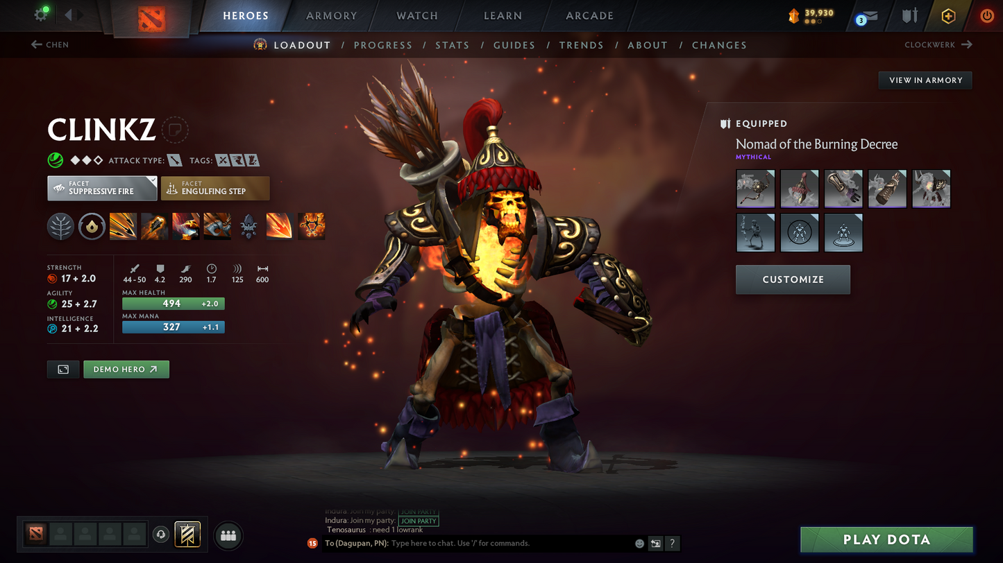 Crusader V | MMR: 2214 - Behavior Score: 8681 | Phantom Assassin Arcana | Templar Assassin and Broodmother Immortal | Full Access | Mainpool | Trophy Level: 63