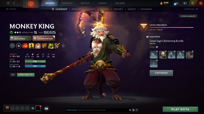 Crusader II | MMR: 1679 - Behavior: 10282 | 3 Arcanas: PA, MK, LC | Many Immortals and Full sets | Mainpool | Instant Delivery!